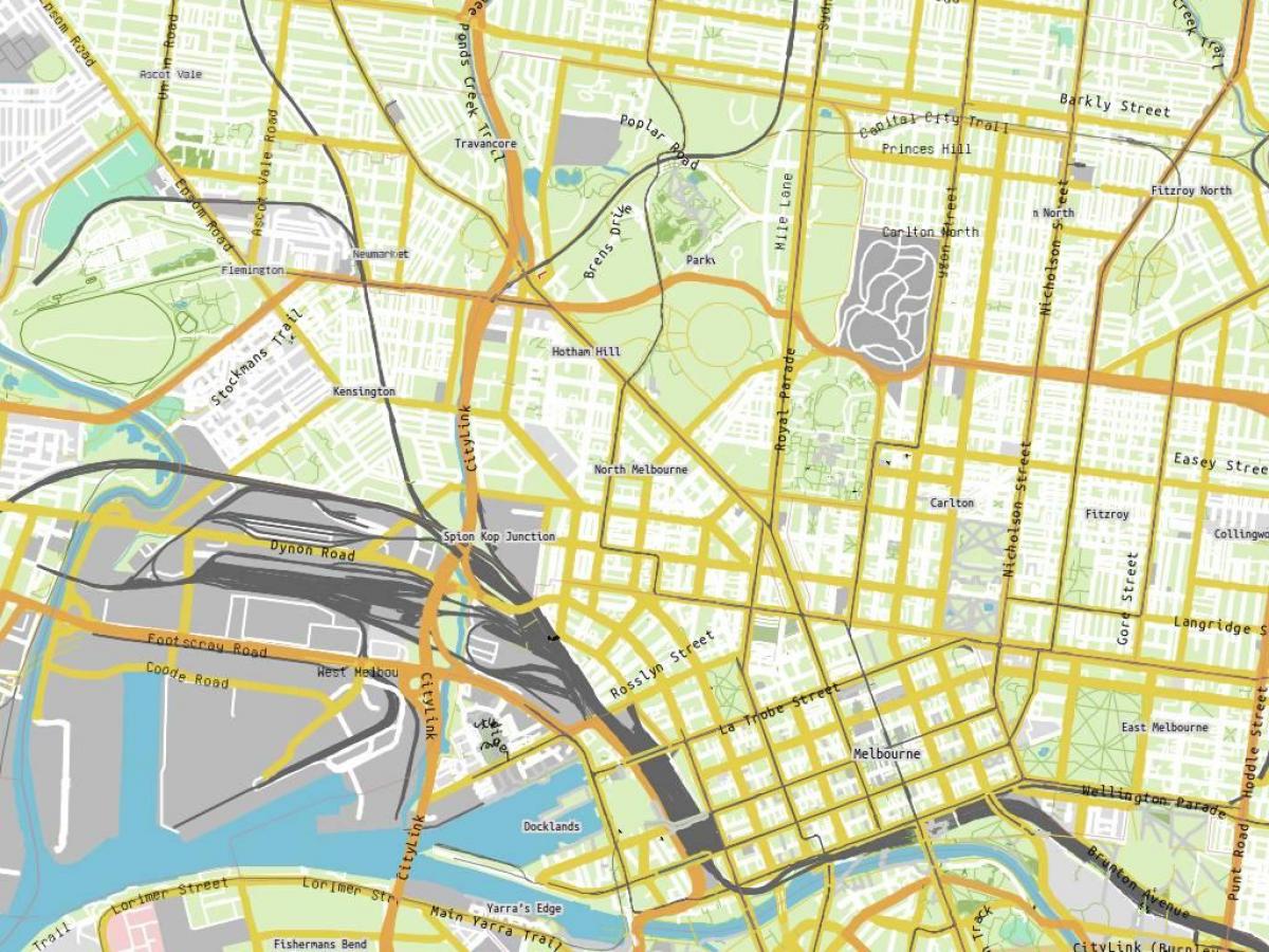mapa ng Royal Melbourne ospital
