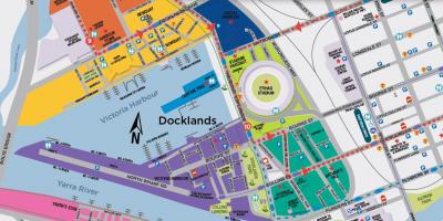 Docklands mapa Melbourne