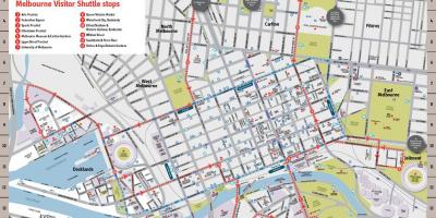 Melbourne atraksyon ng lungsod mapa