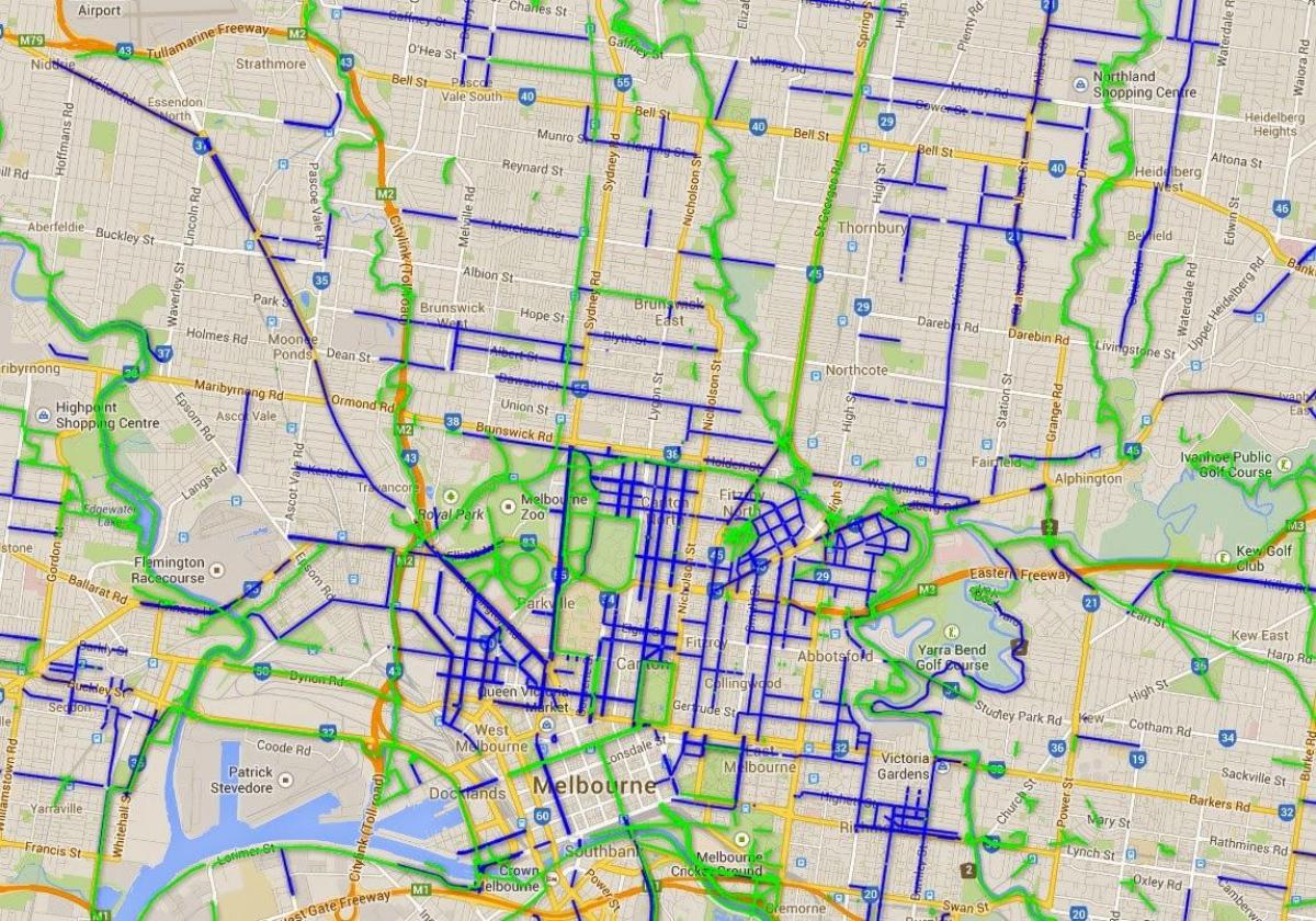 bike path Melbourne mapa