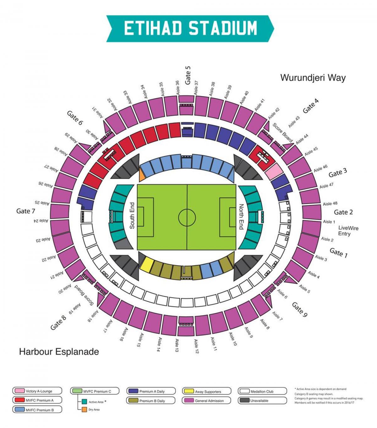mapa ng Etihad stadium Melbourne