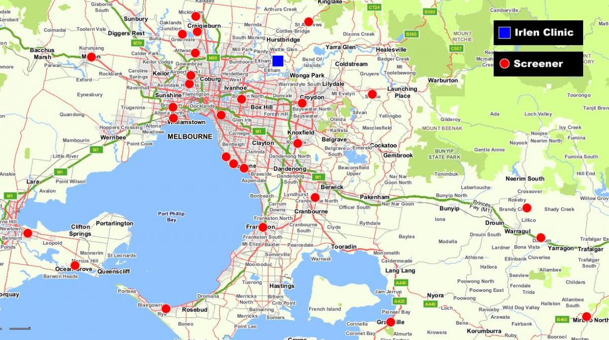 mapa ng mas malaki Melbourne