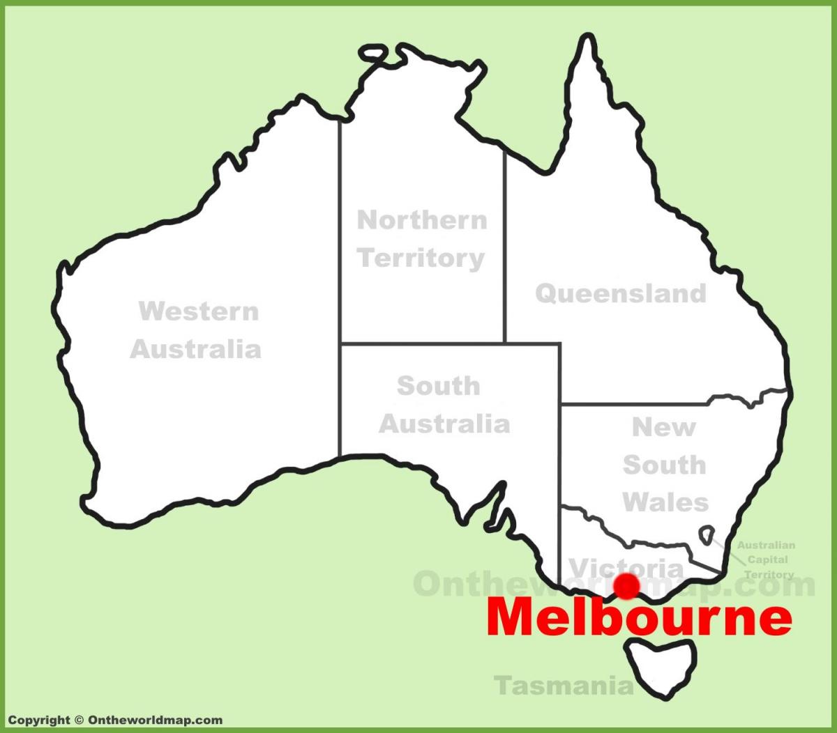 mapa ng Melbourne Australia