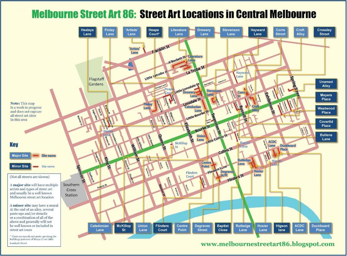 Melbourne mapa ng daan
