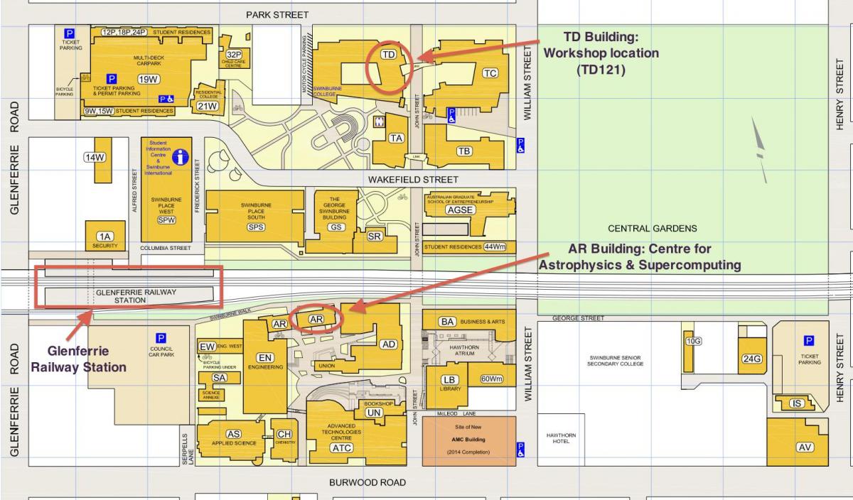 mapa ng campus Swinburne