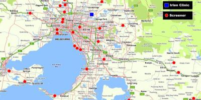 Mapa ng mas malaki Melbourne