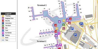 Mapa ng Melbourne airport terminal