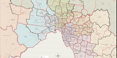 Mapa ng Melbourne eastern suburbs
