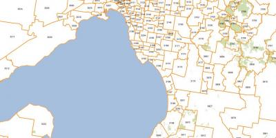 Mapa ng Melbourne postcodes