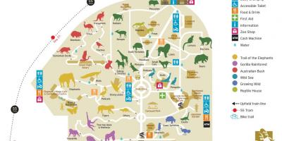 Mapa ng Melbourne zoo